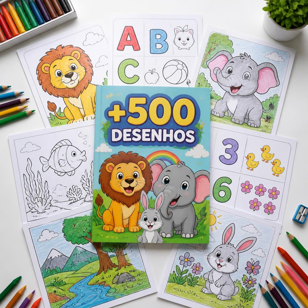 +500 Desenhos para Colorir